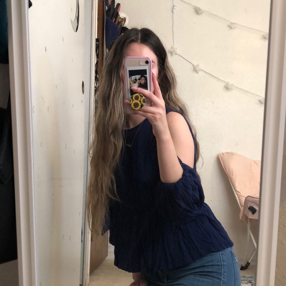 Bohemian O’niell navy blouse XS never worn 🌊 - Picture 4 of 7